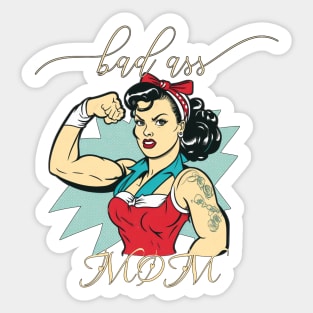 Bad Ass Mom-Retro Pop Art Sticker